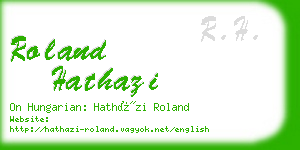 roland hathazi business card